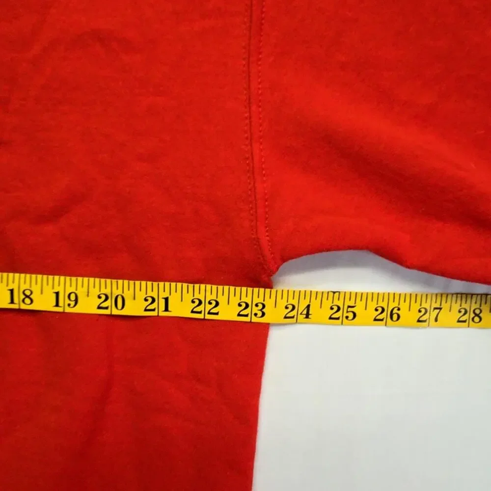 Vintage Minnesota Snowman Sweatshirt  Jerzees Red Large Christmas Pullover 90s - Picture 7 of 8